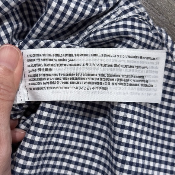 ABERCROMBIE & FITCH Mens Black Check Long Sleeve Button Down Medium - Picture 8 of 9